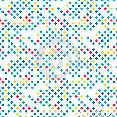 Abstract seamless pattern of bright diamonds. Geometric shapes. Vector Illustration