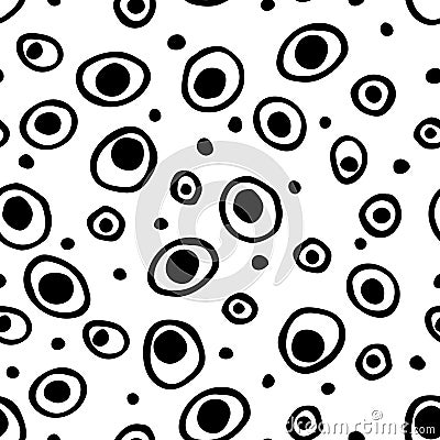 Abstract seamless pattern with circles. Vector Illustration