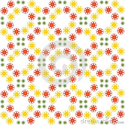 Abstract seamless pattern of a circular form Vector Illustration