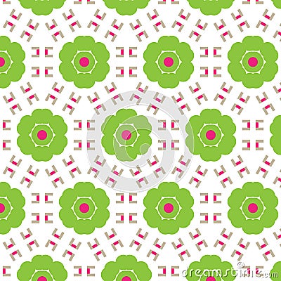 Abstract seamless pattern of a circular form Vector Illustration