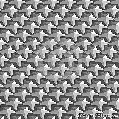 Abstract seamless pattern composed of stars in shades of gray. Vector Illustration