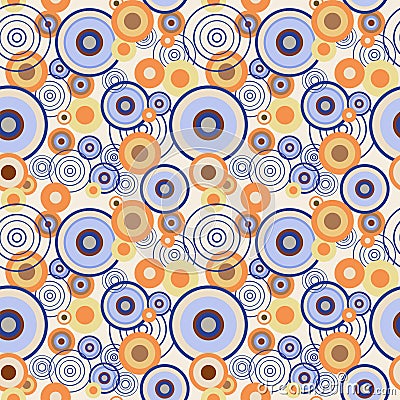 Abstract seamless pattern with concentric circles Vector Illustration