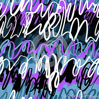 Abstract seamless pattern. Doodle dash. Texture for print, fabric, textile, wallpaper. Stock Photo