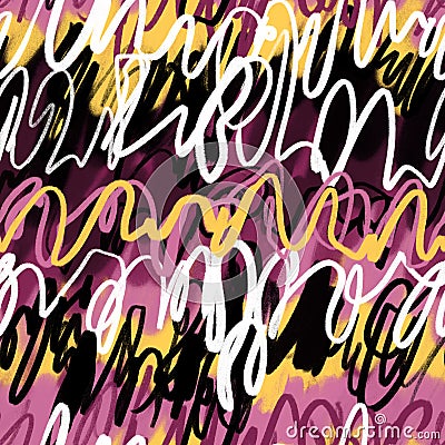 Abstract seamless pattern. Doodle dash. Texture for print, fabric, textile, wallpaper. Stock Photo