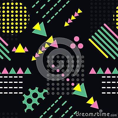 Abstract seamless pattern of geometric shapes Vector Illustration