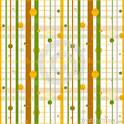 Abstract seamless pattern. Green and yellow grid pattern. Grid pattern with dots of different diameters. Design for Stock Photo