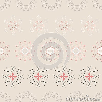 Abstract seamless pattern illustration of snowflakes Cartoon Illustration