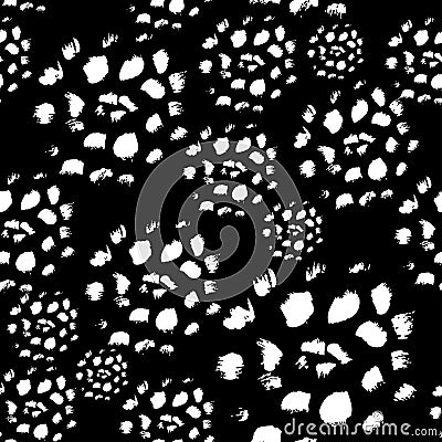 Abstract seamless pattern made by artist acrylic hard brushes Vector Illustration