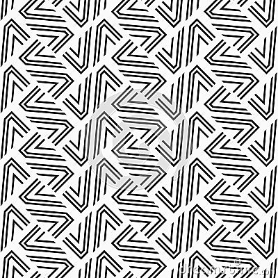 Abstract seamless pattern. Modern stylish texture. Geometric grid. Repeating geometric tiles from striped elements. Vector Illustration
