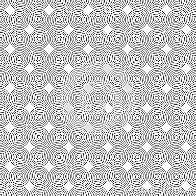 Abstract seamless pattern. Modern stylish texture with regularly repeating geometrical shapes, smooth lines. Vector Illustration