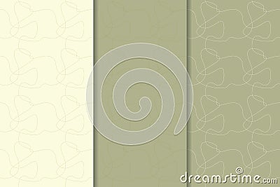 Abstract seamless pattern. Olive green background Vector Illustration