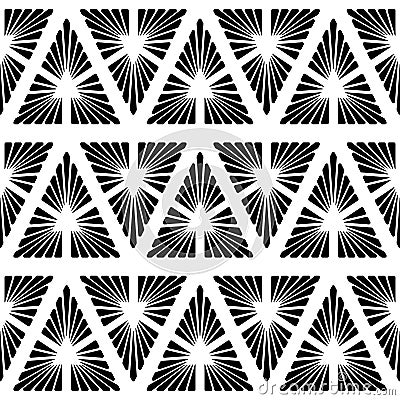 Abstract seamless pattern. Repeating geometric black shape isolated on white background. Repeated geometry line design prints Vector Illustration