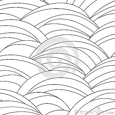 Abstract seamless pattern. Simple wavy texture. Vector Illustration