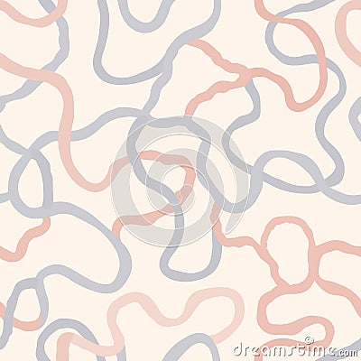 Abstract seamless pattern with swirl lines. Ornamental drawn texture. Abstract backdrop with chaotic flowing wriggling lines Stock Photo