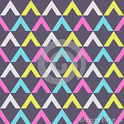 Abstract seamless pattern of triangular elements. Repeating geometric tiles. Vector Illustration