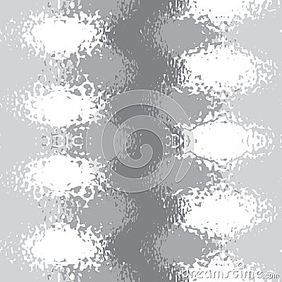 Abstract seamless pattern of waves and spots. Image in grunge style. Vector Illustration