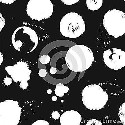 Abstract seamless pattern with white vector stains Vector Illustration