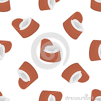 Abstract seamless plastic baby pots with comfortable handle Vector Illustration