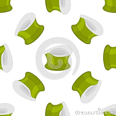 Abstract seamless plastic baby pots with comfortable handle Vector Illustration