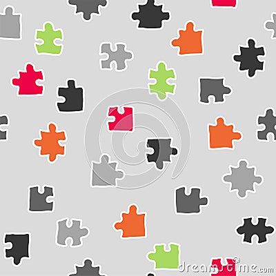 abstract seamless puzzle pattern. vector Vector Illustration