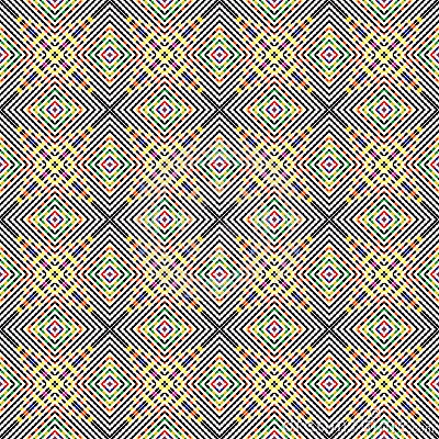 Unique Seamless Retro Stripe Tiles Colorful Fabric Geometric Pattern Texture Vector Illustration