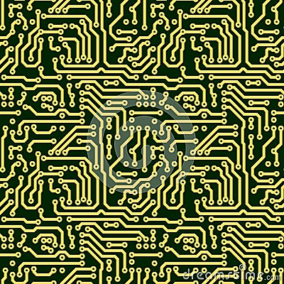 Abstract seamless texture - circuit board Stock Photo