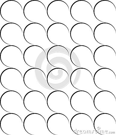 Abstract Seamless Thin Curve Pattern On White Background Stock Photo