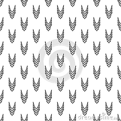 Abstract Seamless V shaping Curvey Pattern Repeated Design On White Background Stock Photo