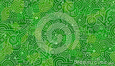 Abstract seamless vector pattern. Mechanical. Cogs, bolts and gears. Polygons. Vector Illustration