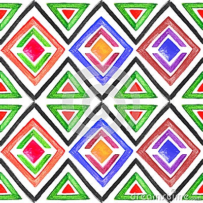 Abstract seamless watercolor pattern 3 Vector Illustration