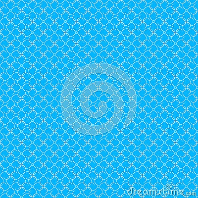 Abstract seamless white pattern over blue background Vector Illustration