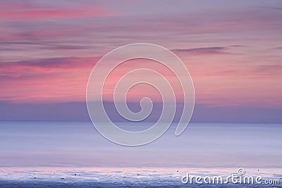 Abstract Seascape Sunset Stock Photo