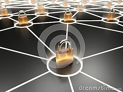 Abstract secure network concept Stock Photo