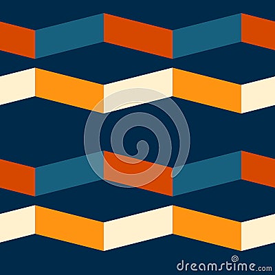 Abstract shade block horizontal seamless pattern Vector Illustration