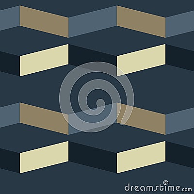 Abstract shade block horizontal seamless pattern Vector Illustration