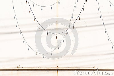 Abstract shadows of LED light wires Stock Photo