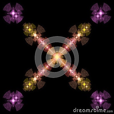 Abstract shape on black background Stock Photo