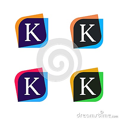 Abstract shape element company logo sign icon design. K l Stock Photo