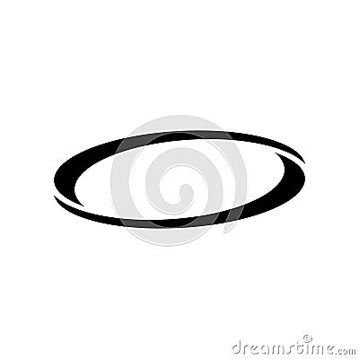 abstract shape oval swoosh icon logo Vector Illustration