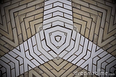 Abstract shapes bricks pattern Stock Photo