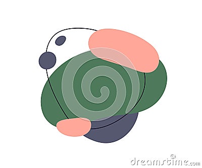 Abstract shapes, design element. Organic natural fluid background, liquid blobs frame. Circled geometric pattern for Vector Illustration
