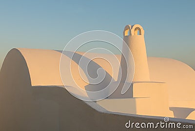 Abstract shapes of Oia village, Santorini, Greece Stock Photo