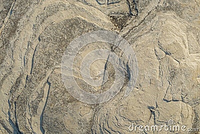 The abstract shapes, patterns and textures of hard soil resemble rocks Stock Photo