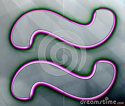Abstract shapes with pink outlines Stock Photo