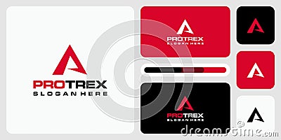 Abstract sharp triangle shape initial letter A vector logo design Vector Illustration