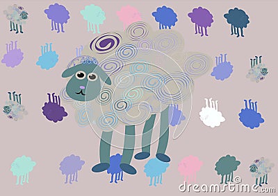 Abstract sheep background Stock Photo