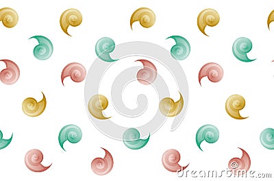 Abstract shell seamless pattern Vector Illustration