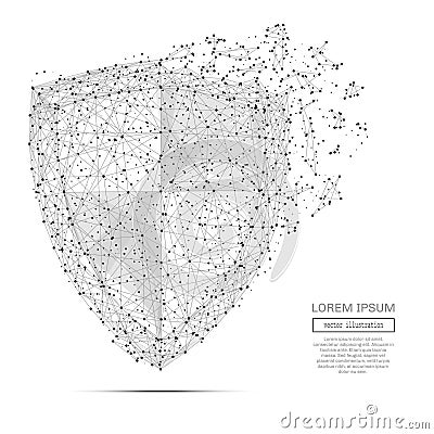 Abstract shield concept gray Vector Illustration