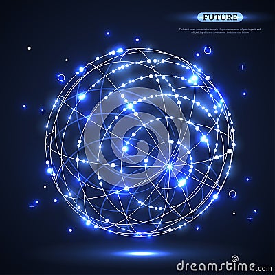 Abstract shining vector sphere Vector Illustration