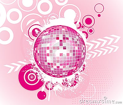 Abstract shiny disco ball background Vector Illustration